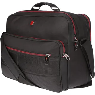 Herren Arbeitstasche XL Umhängetasche Schultertasche Flugumhänger Messenger Bag - Schwarz