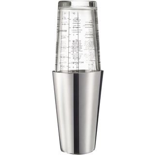 Westmark Boston Shaker Boogie – Cocktail Shaker mit Skala, professioneller Cocktail-Mixer, Bar Zubehör, inkl. Rezepte zum Mixen von Margarita und mehr – Edelstahl, 350 ml