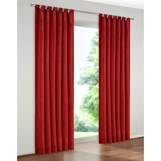 Vorhang WIRTH "Warnow" Gr. 16, rot, B:172cm H:200cm, Chenille, Polyacryl, Gardinen, Vorhang