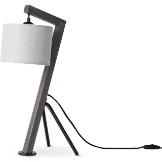 Paco Home Tischleuchte »GALLOW« E27 Schreib Holz Dreibein Vintage E27 Galgen Modern Höhe 49cm, schwarz