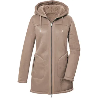 Funktionsparka "GW 63 WMN PRK", Damen, Gr. 40, beige (naturweiß), Obermaterial: 100% Polyester, G.I.G.A. DX BY KILLTEC, Jacken Funktionsparka, Wendeparka mit 2 Seiten, 2-Wege-Reißverschluss und Kapuze