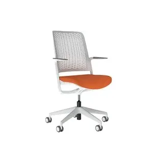 Nowy Styl Bürostuhl WITHME Stoff orange, Gestell grau