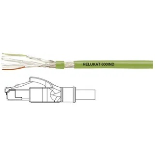 Helukabel RJ45 Netzwerkkabel, Patchkabel CAT 5e SF/UTP m Grün PUR-Mantel 1 St.