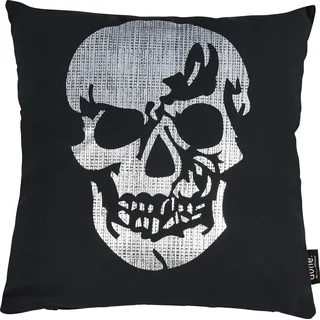Done. Stone Skull Dekokissen 65 x 65 cm Silber