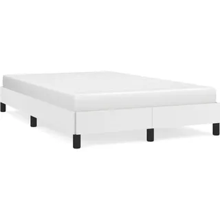 vidaXL Bettgestell ohne Matratze Weiß 120x190 cm Kunstleder - Weiß