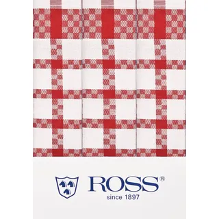 Ross - Baumwolle - 3 X Geschirrtücher im Set (Rot)