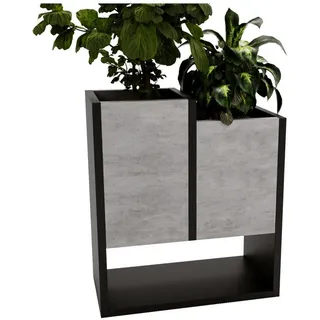 Raumhirsch Furniture Blumenkasten , Grau , Holzwerkstoff , 23x50x44 cm , Dekoration, Blumen & Blumentöpfe, Übertöpfe