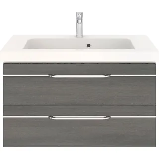 Saphir »Balto Sprint Waschplatz mit Mineralmarmor-Waschtisch, 92 cm breit«, (1 St.), Waschtisch und Unterschrank, inkl. Türdämpfer, mit 2 Schubladen