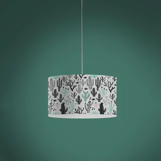 Moderne 5-Licht-Hängeleuchte Decolight Xxl in Polilux Cactus Print  Italy