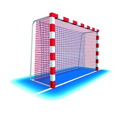 CORDAMANIA Handball für Fußball-Tore, Unisex, Rot, 3,00 x 2,00 x 1,00 x 1,00 x 1,00 cm