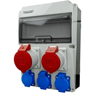 Baustromverteiler 32A 16A 3x230V Stromverteiler mit Bals-Steckdosen WK-4304-D