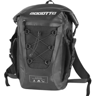 Bogotto Terreno Roll-Top wasserdichter Motorrad Rucksack - Schwarz