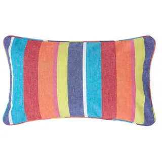 Homescapes Kissenhülle bunt gestreift 30/50 cm , Multicolor , Textil , Gestreift , Rechteckig , 30x50 cm , Oeko-Tex® , Heimtextilien, Bezüge, Kissenbezüge