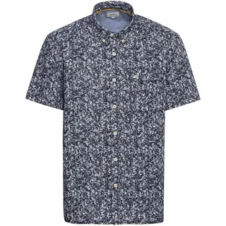 camel active Herren Kurzarmhemd aus Reiner Baumwolle Dunkelblau, Menswear-M