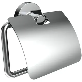 emco round Toilettenpapierhalter, mit Deckel, chrom, 430000101