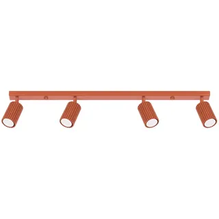 Deckenstrahler Rot GU10 4-flammig 81 cm lang aus Aluminium Deckenlampe Spot