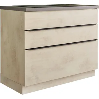 BASIC by Balculina Kochfeldumbauschrank Sanibel 110 x 94 x 60 cm Grau