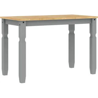 vidaXL Esstisch Corona Grau 112x60x75 cm Massivholz Kiefer - Grau