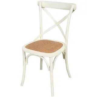 Biscottini Thonet Küchenstuhl weiß L 46,5 x T 42,5 x H 86,5 cm – Esszimmerstuhl – Shabby-Stuhl – Esszimmerstühle – Küchenstühle – Esszimmerstühle aus Holz – Wohnzimmer-Stühle