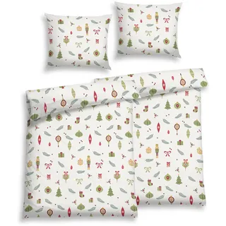 Bettwäsche FLORELLA "»Daniel weiss « Flausch-Flanell, 100% Baumwolle", weiß, B/L: 140cm x 200cm, 2 Stk., 2 Stk., Flanell, B/L: 70cm x 90cm, Flanell, Obermaterial: 100% Baumwolle CO., Bettwäsche, Bettwäsche