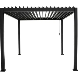 MIRADOR Pergola 111 Deluxe 3x3 m Aluminium Anthrazit verstellbares Lamellendach - Schwarz