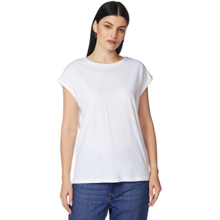 URBAN CLASSICS Damen Ladies Extended Shoulder Tee T-Shirt, white, XXL