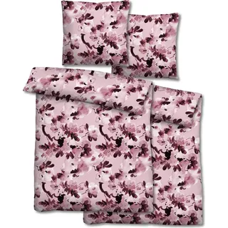 Doppelpack Biber Bettwäsche 155 x 220 cm + 80 x 80 cm