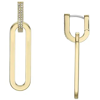 Fossil Damen Goldfarbener Edelstahl mit Ringverschluss Ohrringe