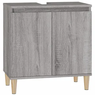 vidaXL Waschbeckenunterschrank Grau Sonoma 58x33x60 cm Holzwerkstoff - Grau