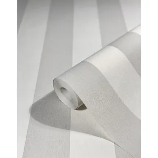 WALLCOVER Streifentapete 10,05 x 0,53 m 300 g Grau/Weiß 34193