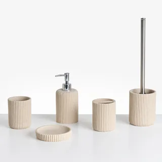 Beliani Badaccessoire-Set Beige