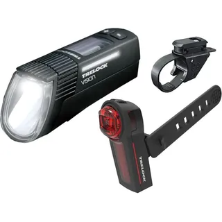 Trelock LS 760 I-GO Vision 100 LUX und LS740 VECT Rücklicht mit Bremslichtfunktion, USB Aufladbar