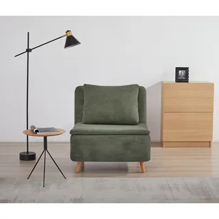 OTTO home Sessel AINSLEY 81 x 82 x 65 cm Grün mit Hocker