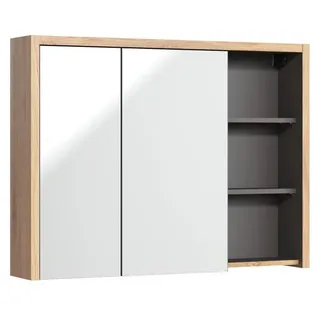 Design Badezimmer Möbel Bad 3 tlg. Set Garnitur Schrank Waschbecken Beleuchtung