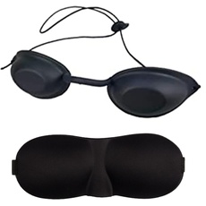 Solarium Schutzbrille, LED Schutzbrille, UV Solarium Schutzbrille Solariumbrille Sonnenschutz Brille für Sonnenbank Beauty Patienten Sonnenbrille IPL Behandlung LED Lichttherapie mit 3D Schlafmaske