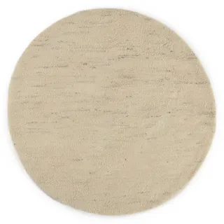 Natur Pur Berberteppich Marok T 250x250 cm , Beige , Textil , Uni , Rund , 250x250 cm , für Fußbodenheizung geeignet , Teppiche und Böden, Teppiche, Orientteppiche