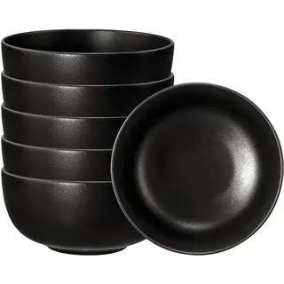 Schale SELTMANN WEIDEN "Müslischalen Liberty Velvet Black ø 15 cm 6er Set schwarz", schwarz, L:15cm, Schüsseln, Schale