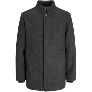 JACK & JONES Herren JJEHARRISON Wool Jacket SN 12258674,Dark Grey Melange/Pattern:Herringbone,XS