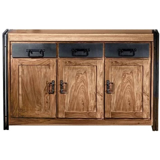 Sideboard 'Madras' Massivholz, Metall Sheesham