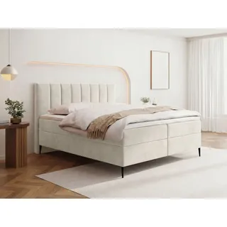 WFL GROUP Boxbett Allen 120 x 200 cm H4 Creme