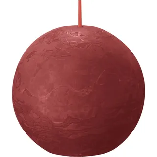 Bolsius Rustik-Kugelkerze Shine 76 mm Zartes Rot