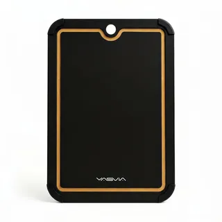 Yasvia Schneidebrett aus Holzfaser (44 x 32,5 cm) – Spülmaschinenfest & Hygienisch, Profi Küchenbrett, Ideal als Vesperbrett & Frühstücksbrett, BPA-frei, Rutschfest, Messerschonend, Schwarz