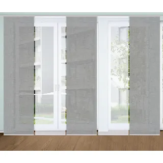 home in green ESTRA Schiebegardine Paneelwagen 60 x 245 cm Grau 5 St.