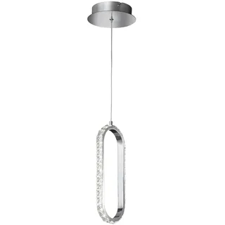 WOFI Harley 1-flg. 12W 1100lm dimmbar 32 cm oval/silber