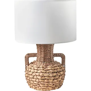 BELIANI Tischlampe Naturfarben aus Papierseil Handgefertigt Natürlich Geflochten Boho Stil Tischleuchte Nachttischlampe Wohnzimmer Schlafzimmer - Beige, Braun, Weiß