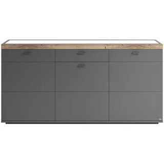 Set One by Musterring Lancaster Sideboard 180 x 91 x 43,6 cm Grau MDF/Spanplatte