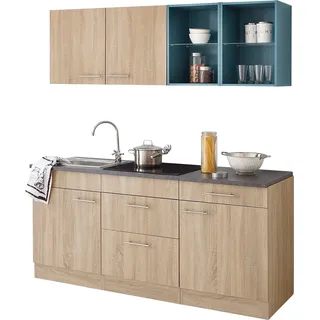 OPTIFIT Küchenzeile Mini 180 cm braun