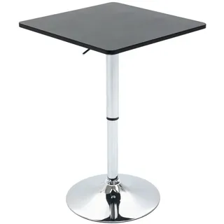 Homcom Bartisch Höhenverstellbar Stehtisch mit Drehbar Tischplatte, für Esszimmer, Schwarz, 60 x 60 x 69-93 cm