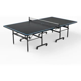Joola Tischtennisplatte Outdoor J100A - Profi Tischtennistisch 4 MM Aluminium Wetterfest Klappbar, anthrazit/blau, 274 x 152,5 x 76 cm