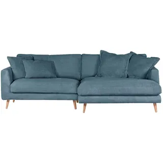 Landscape Ecksofa , Petrol , Textil , Ottomane rechts, L-Form , 270x140 cm , seitenverkehrt erhältlich, Rücken echt, Armteil links, Armteil rechts , Wohnzimmer, Sofas & Couches, Wohnlandschaften, Ecksofas